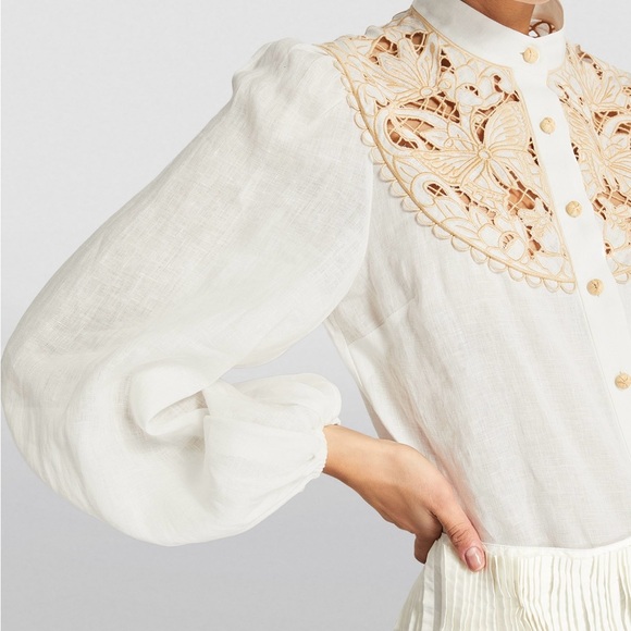 ZIMMERMANN Linen Jeannie Blouse - Picture 2 of 7